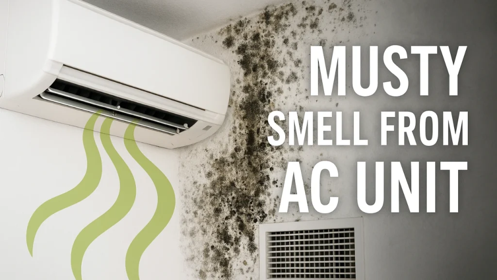 image of topic for musty smell from ac unit​